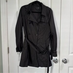 Tumi Packable Travel Trench Coat Rain Jacket Black XL